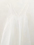 2023 Women Summer Mini Strap Dress Fashion Sweet Solid Embroidery Floral Female Elegant Street Dresses Clothing-Outfit