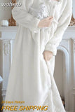 Robes Women Winter Thick Warm Midi Home Sleepwear Cozy Night Sexy Clothing Korean Fashion Tender Ropa Mujer Casual New-Outfit