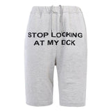 Letter Printed Shorts Drawstring Elastic Waist Summer Jogging Loose Shorts Casual Streetwear Pocket Women Ladies
