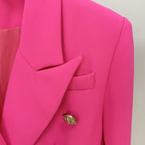 2025 Star Fashion Metal Lion Head Buckle Double Buckle Blazer