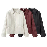 2025 New Women's Casual Heart-Shaped Buckle Cotton Jacket