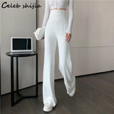 Wide Leg Pants Women Trousers High Waisted Streetwear Straight Pant Women Korean Business Elegant Clothes Summer
