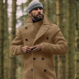 Men's New British Style Men's Long Hair In The Coat Autumn And Winter Hairs Of Men's