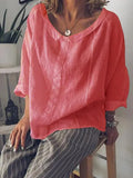 Attractive Solid Color Collar Pullover