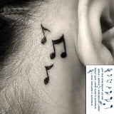 Water Transfer Tattoo Sexy Black Letter Lifeline Tattoo Body Art Waterproof Temporary Fake Flash Tattoo for Man Woman