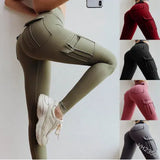 Fashion Solid Color Legging Sexy Small Foot Trousers Women's High Waist Fitness