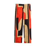 Spring Shirt Set High-Rise Comfortable Elegant Printed Trousers