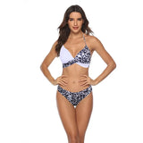 Push Up Bikinis Set Swimwear Women Swimsuits Bathing Suit Women Halter Biquini Leaf Print Beach Wear Bikini 2020