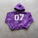 Trend Street Loose Sweatwear Suit Men And Women's Hip-Hop Sports Zipper Hoodie Trousers