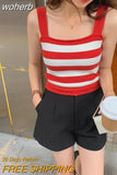 Women Streetwear Knitted Summer Comfortable Trendy Chic Fit Soft Slim Stretchy Abdomen Leisure All-match Lovely Girls Tops-Outfit