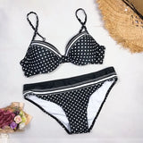 Push Up Bikinis Set Leaf Print Swimwear Women Summer Bathing Suit Women Halter Biquini Beach Wear Bikini Plus Size