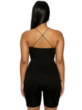 kliou black Skinny Spaghetti Strap sleeveless Street woman Rompers classic bar club Bodycon jumpsuits body femme