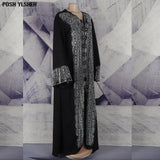 V-neck African Dresses for Women Robe Femme Musulmane Fashion Abaya Dubai Luxury Hot Drill Abayas Kaftan Boubou Party Gowns-Outfit