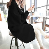 Women Winter Cardigan Long Sweater Autumn Bat Sleeve Knitted Sweater Jacket Long Sleeves Loose Ladies Sweaters Coat New