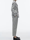 2023 Women Spring Summer Pant Suits 2 pieces sets Fashion Solid Blazers Suit Coats and Trousers Female Casual Clothing-Outfit