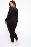 Fall Plus Size Casaul Solid Hoodies And Pant