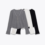 Fashion Collar Design Lantern Sleeve Imitation Leather Jacket Woman In Autumn