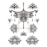 Pink Bloom Rose Water Transfer Fake Tattoo Stickers Women Body Chest Art Temporary Waist Bracelet Flash Tatoos Flower For