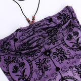 Flocked Halter Tube Top Women's Sexy Printed Backless Sleeveless Irregular Bandeau Crop Top Clubwear CF23702AH-Outfit