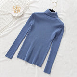 Pullovers Women Turtleneck Sweaters Fashion Spring Long Sleeve Female Jumper Autumn Korean Basic Top Soft Knitted