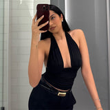 Spring Summer New Women's Solid Color Sexy Hanging Back Repair Small Vest Hot