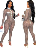 Print Sexy Long Sleeve Bodycon Party