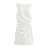 Autumn Fashion Single Three-Color Knitted Folding Dress Women's Dress