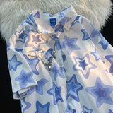 Couple Shirt Summer Women's Shirts 2023 Cardigan Female Women Beach Shirt Blouse Korean Style Cool Blouse or Tops for Woman-Outfit