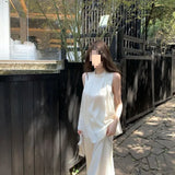Super Fire Summer Dress A Complete Set Of Korean Senior Sense Age-Reduction Sports Leisure Sleeveless Top Leg Pants Two