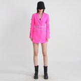 Woherb Spring New Women's Niche Design Sense Suit Dress Bow Fashion Temperament Suit A-Word Skirt Women-Outfit