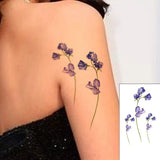 Beautiful Rose Flowers Body Art Neck Abdomen Waterproof Fake Tattoo Sexy for Woman Men Flash Temporary Small Size Tattoo