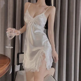 And Summer New Private Lace Sexy Pajamas Female Ribbon Slings Slings Tempting Tempting Home Clothes Pure