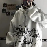 Japan Cartoon Hip Hop Hoodie Sweatshirt Oversize Women Spring Autumn Funny Punk Hoodies Tops Females Clothes Hoodie