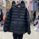Winter 90% White Duck Down Coat Women Hooded Short Casual Oversize Warm Jackets Female Pocket Basic Parkas