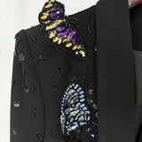 New Star Fashion Heavy Industry Three-Dimensional Butterfly Nails With Diamond Suit Trousers Set Two