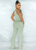 Halter Strings Crop Top and Pants Two Piece