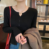 Woherb And Winter Knitwear With A Thin White Cardigan Coat With A Slim Long-Sleeved Sweater Jacket-Outfit