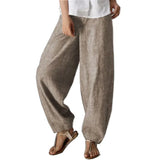 Pants British Style Solid Color High Waist Wide Leg Casual
