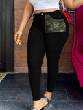 Winter Camo Print High Waist Fit