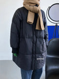 2022 Fashion Oversized Long Duck Down Coat Women Winter Thicken Puffer Jacket Loose Zipper Stand Collar Warm Snow