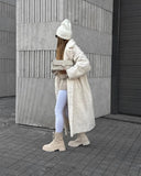 Autumn And Winter New Women's Temperament Commuting Coat Long-Sleeved Collar Plush Coat