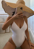 Straps V-Neck Solid One Piece