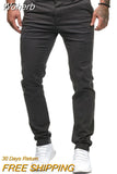 Men's Solid Color Trousers Pants Men Winter Autumn New Casual Trousers Full Length Cargo Pants-Outfit