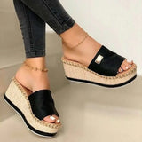 Womens High Heels Sandal Thick Bottom Casual Shoes Ladies Leisure Summer Wedges Sandals Woman Shoes Women Platform Mules