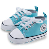 Boys Girls First Walkers Shoes Infant Toddler Soft Sole Anti-slip Baby Shoes Newborn Canvas Baby Sports Sneakers