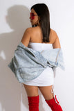 Sexy Off-the-shoulder Sleeveless Letter Print Lace Up Mini Bodycon