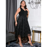Summer Women's Clothing Large-Size Dress V-Neck Temperament Body-In-Tonic High-End Dress