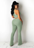 Halter Strings Crop Top and Pants Two Piece