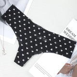 Fabric!Dermeal Lace Comfortable Breathable Thin And Scarless Lady T-Shirt Trousers Heart-Shaped Rose Cherry Print