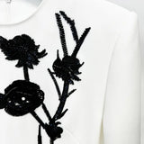 Early Autumn New Star Fashion Heavy Industry Three-Dimensional Flowers Nails Long Sleeve